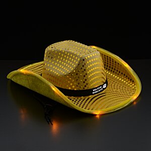 Light Up Cowboy Hat Gold