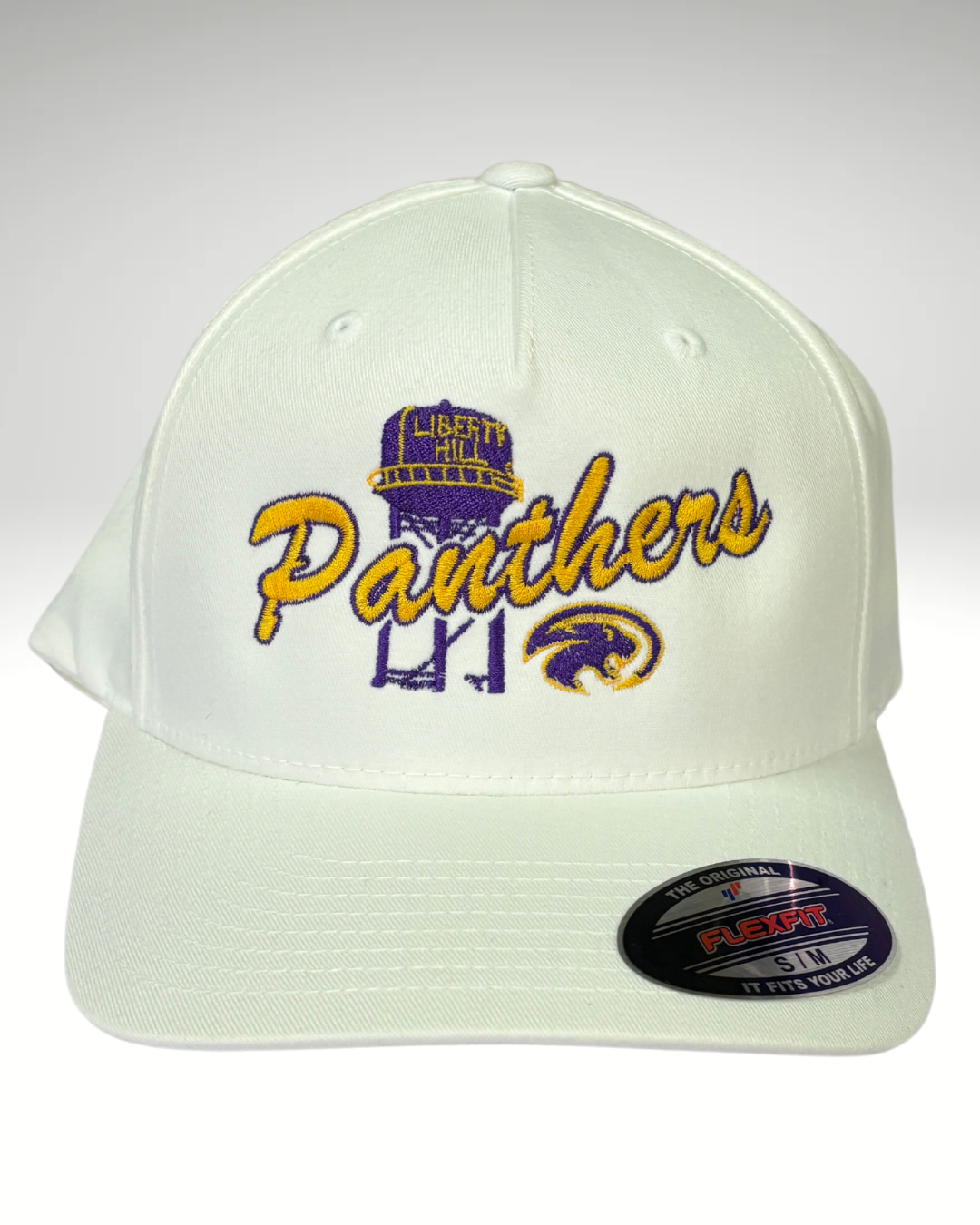 Panthers Mural White Flexfit Hat