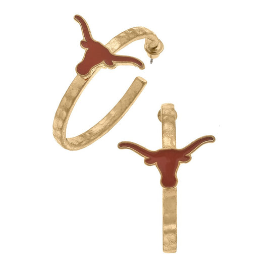 Longhorn Gold Hoop Earrings