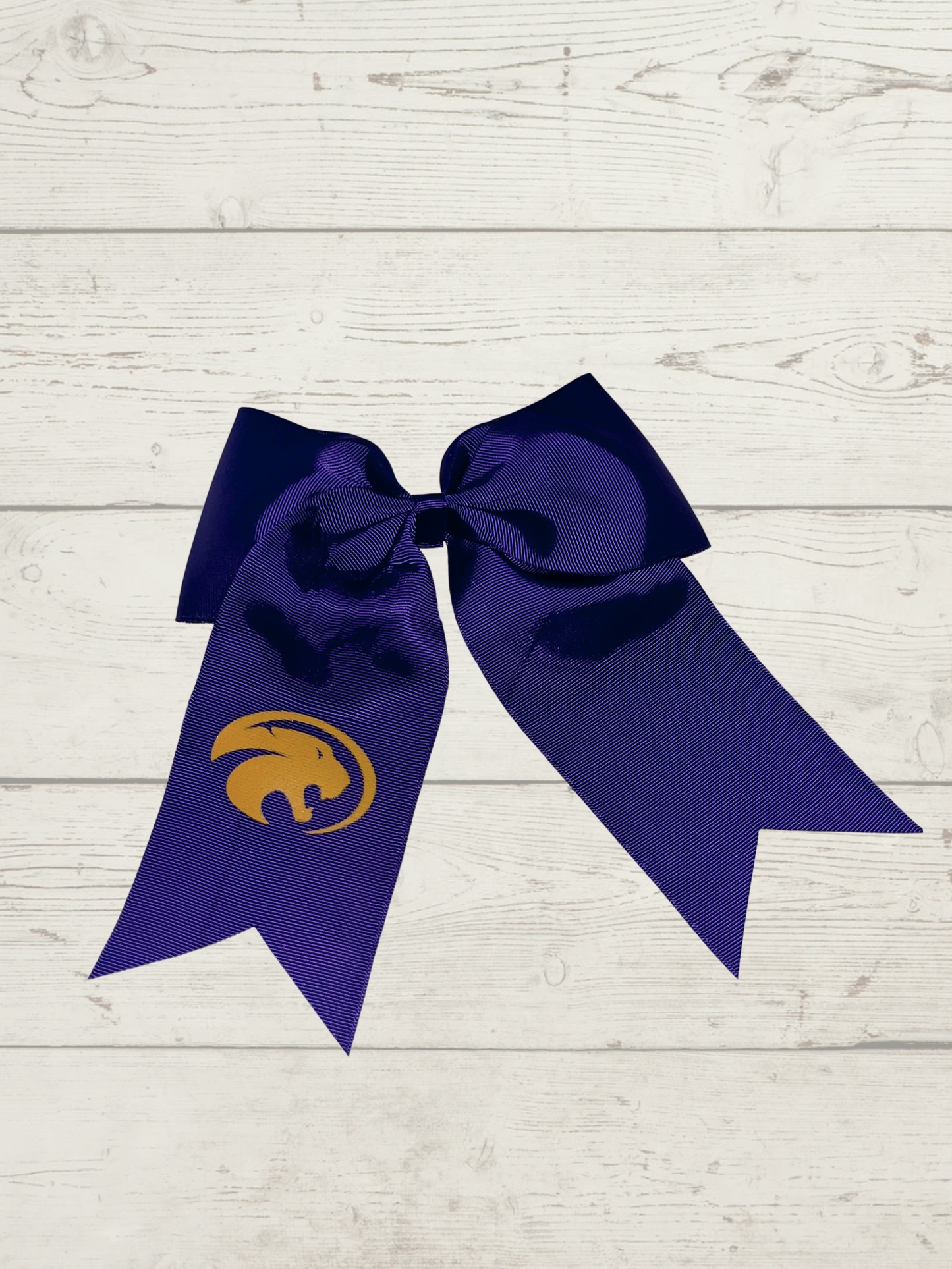 Cheer Bow Purple Cat Head