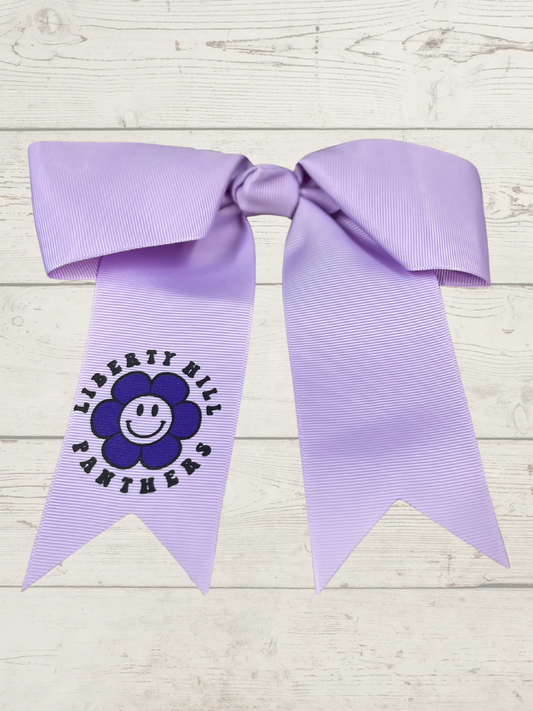 Cheer Bow LT Purple flower