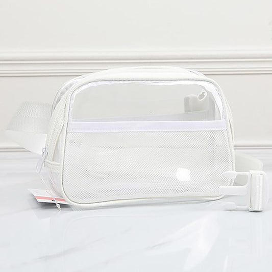 Clear Crossbody Bag White