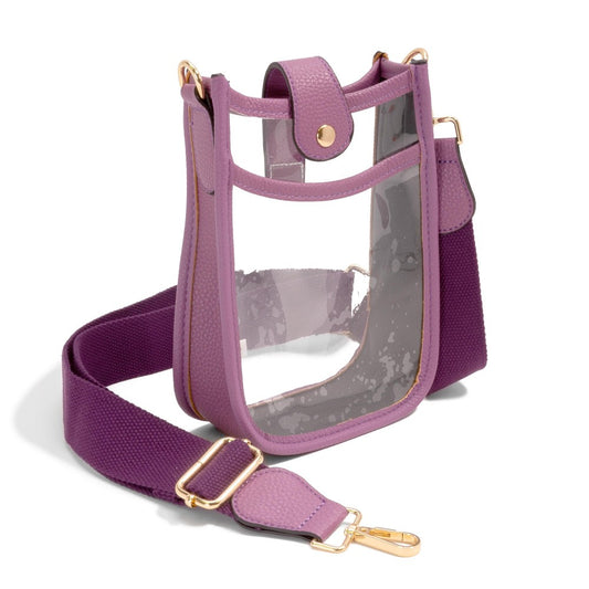 Clear Purple Crossbody Bag