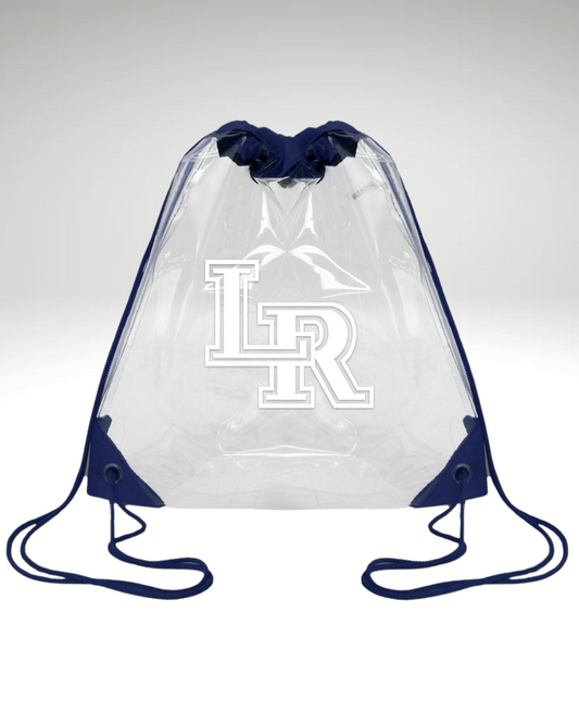 Clear Drawstring Backpack Navy LR