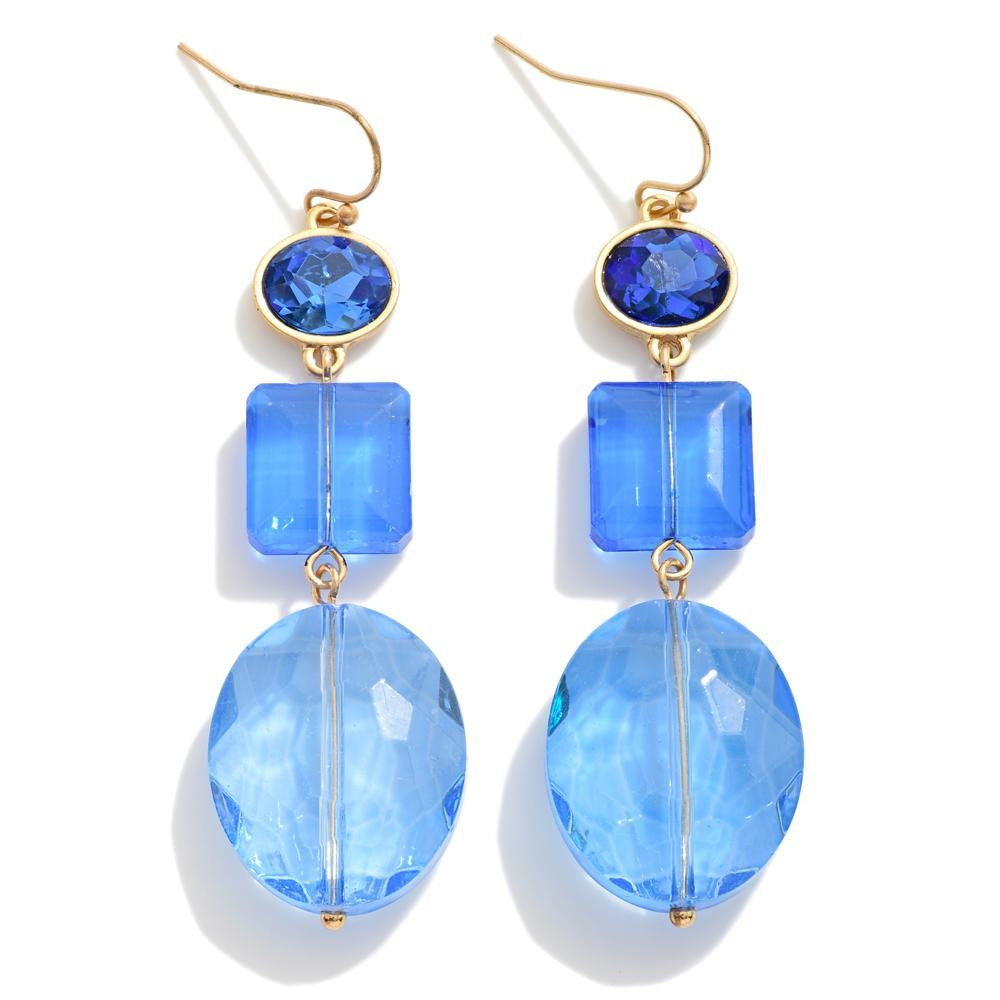 Glass Crystal Drop Earrings