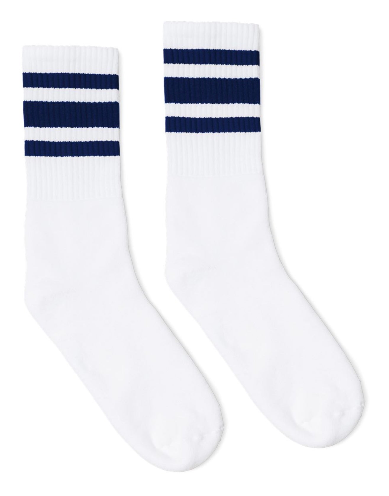 Striped Crew Socks Navy