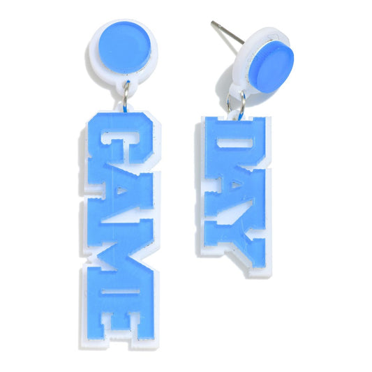 Glitter Acetate "Game Day" Drop Earrings