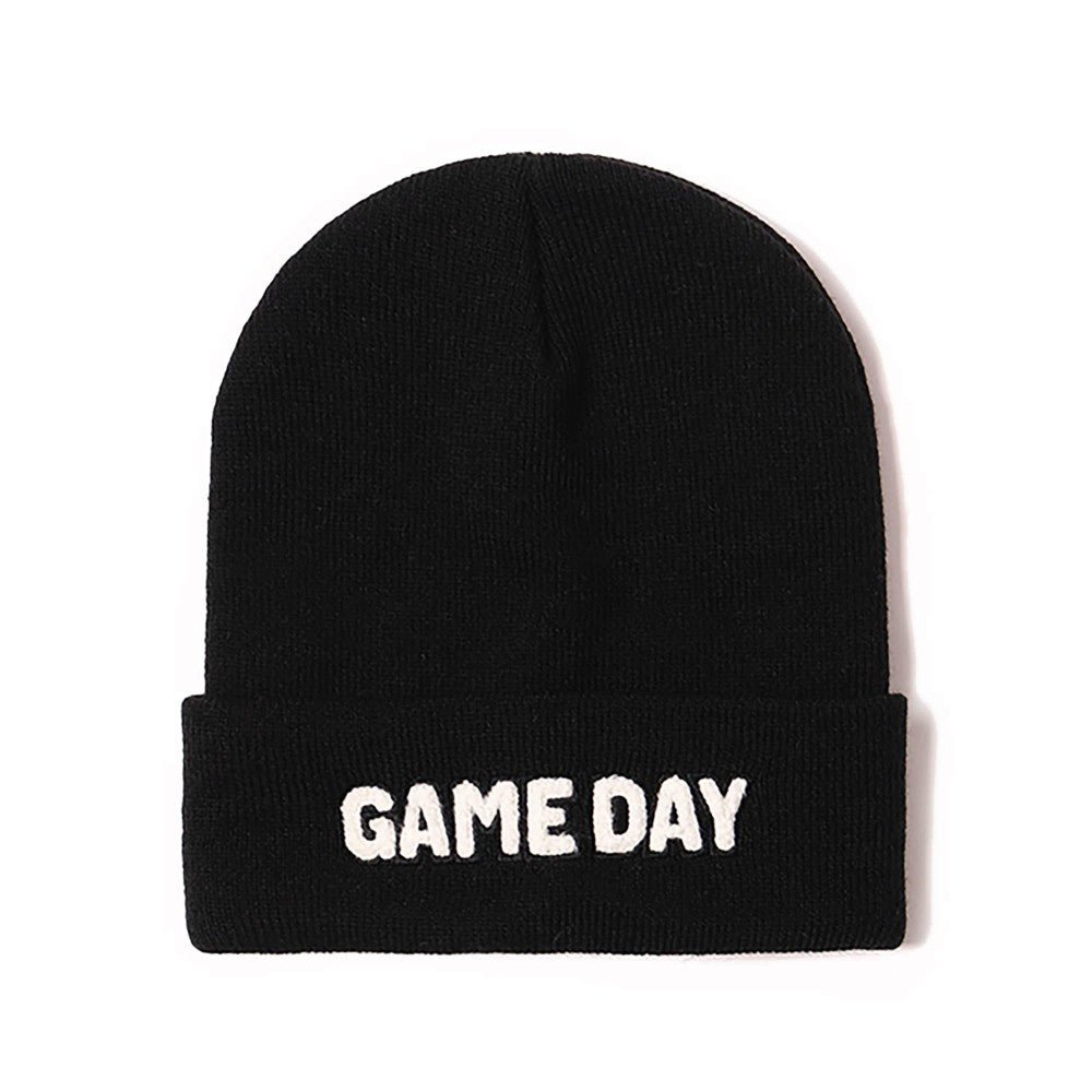 Game Day Chenille Patch Knit Beanie