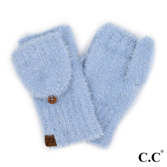 C.C Metallic Eyelash Mittens