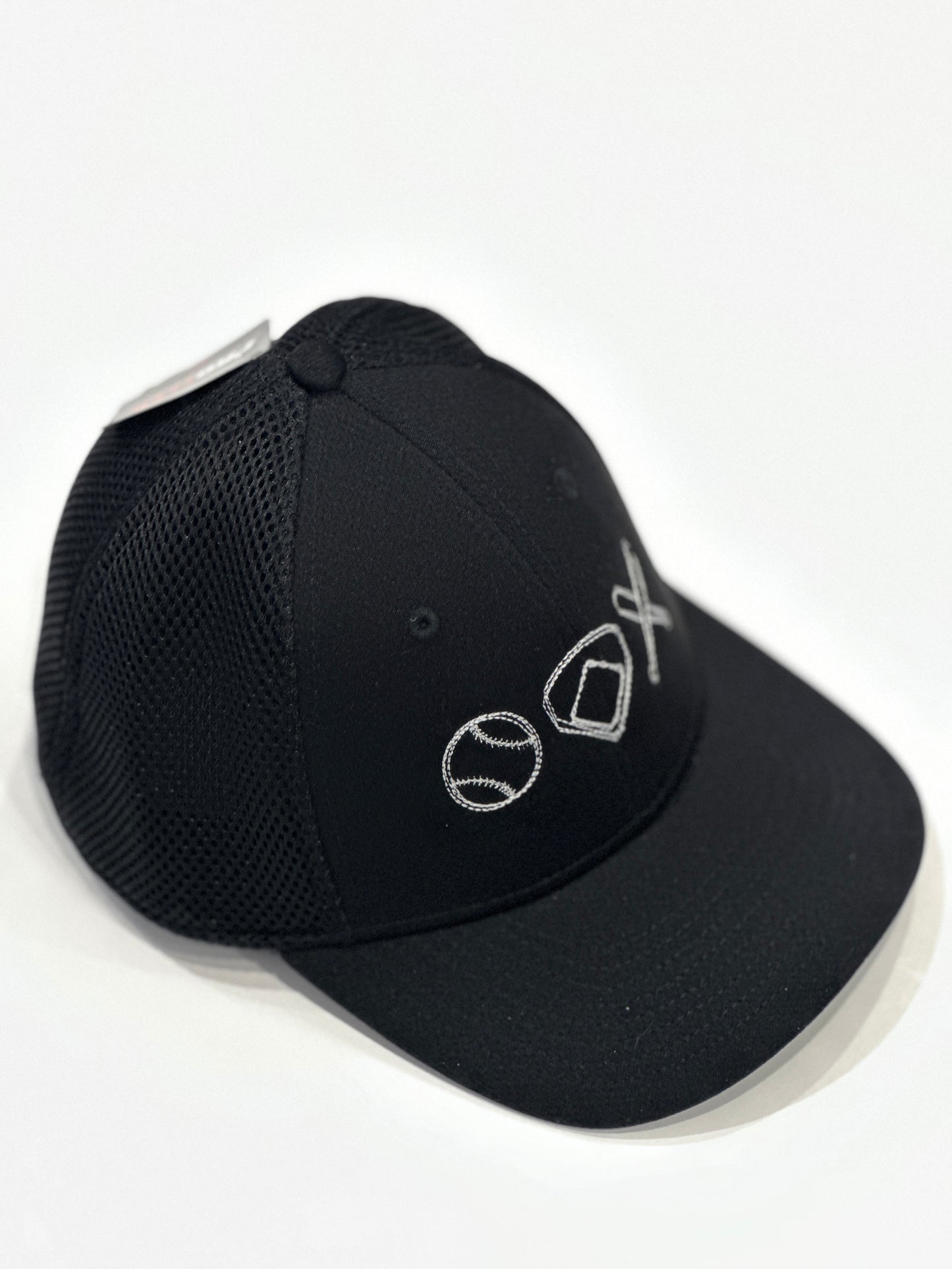 OC Proflex Black Sports Hat W/ White Embroidery