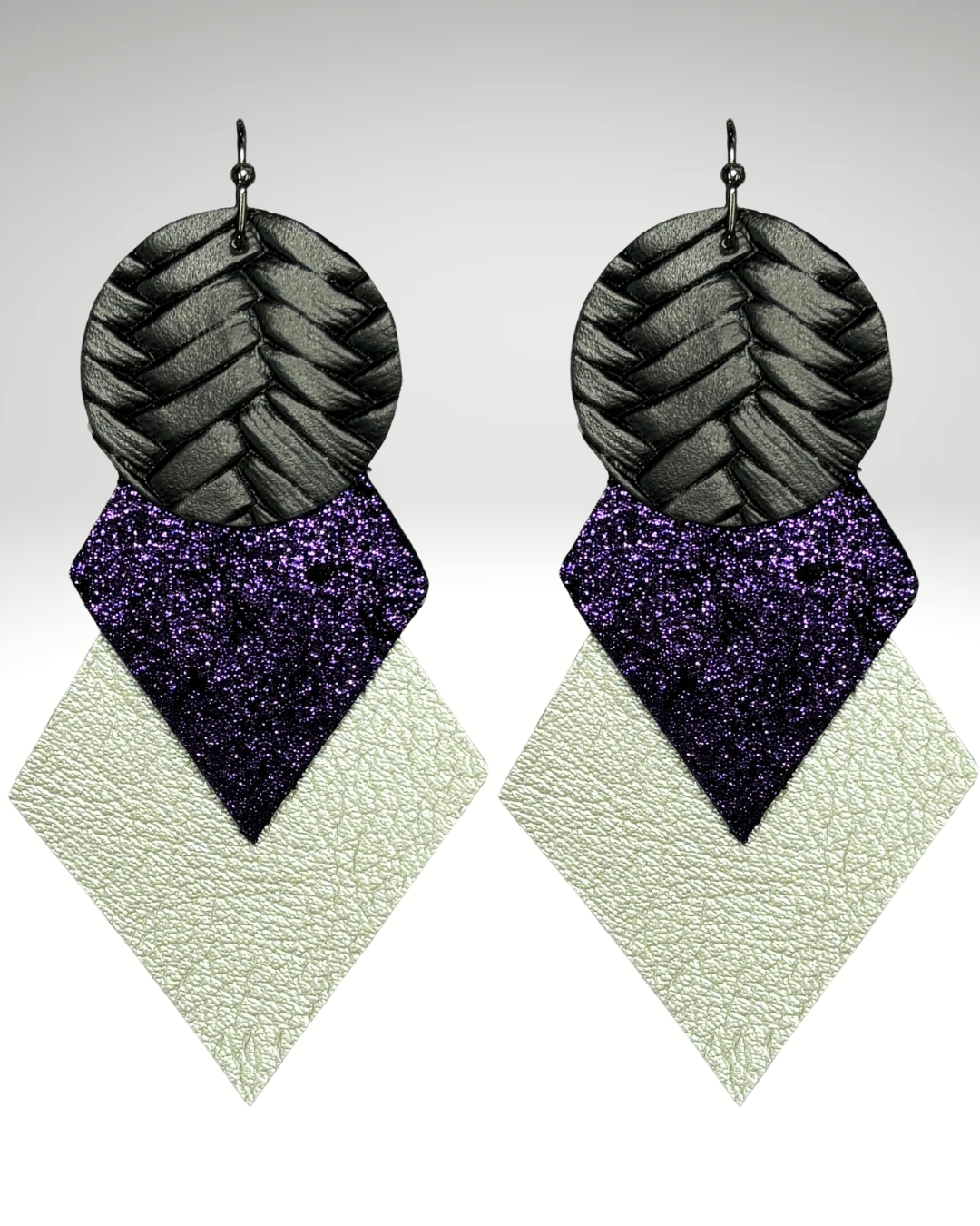 Purple&Black Drop Earrings