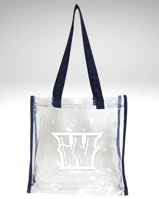 Clear Navy Tote Bag W